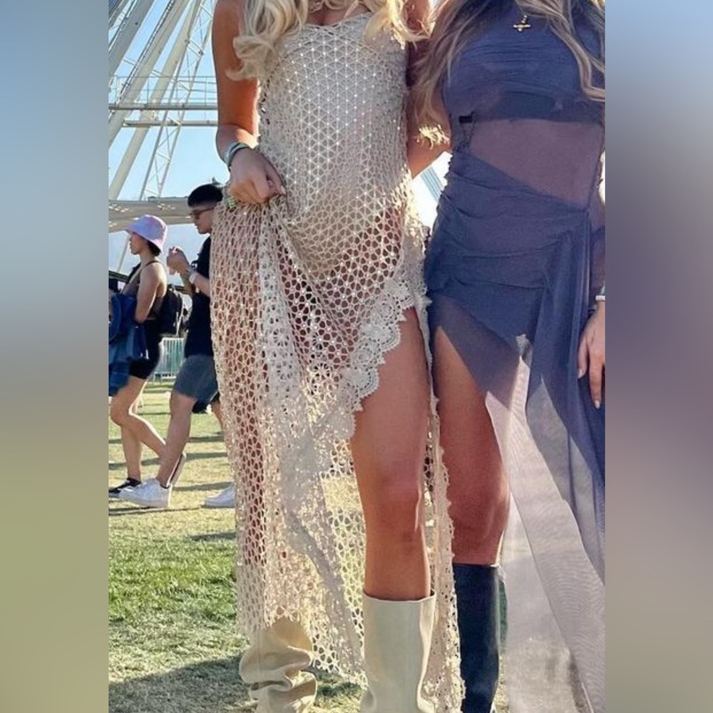 Gold free people dress